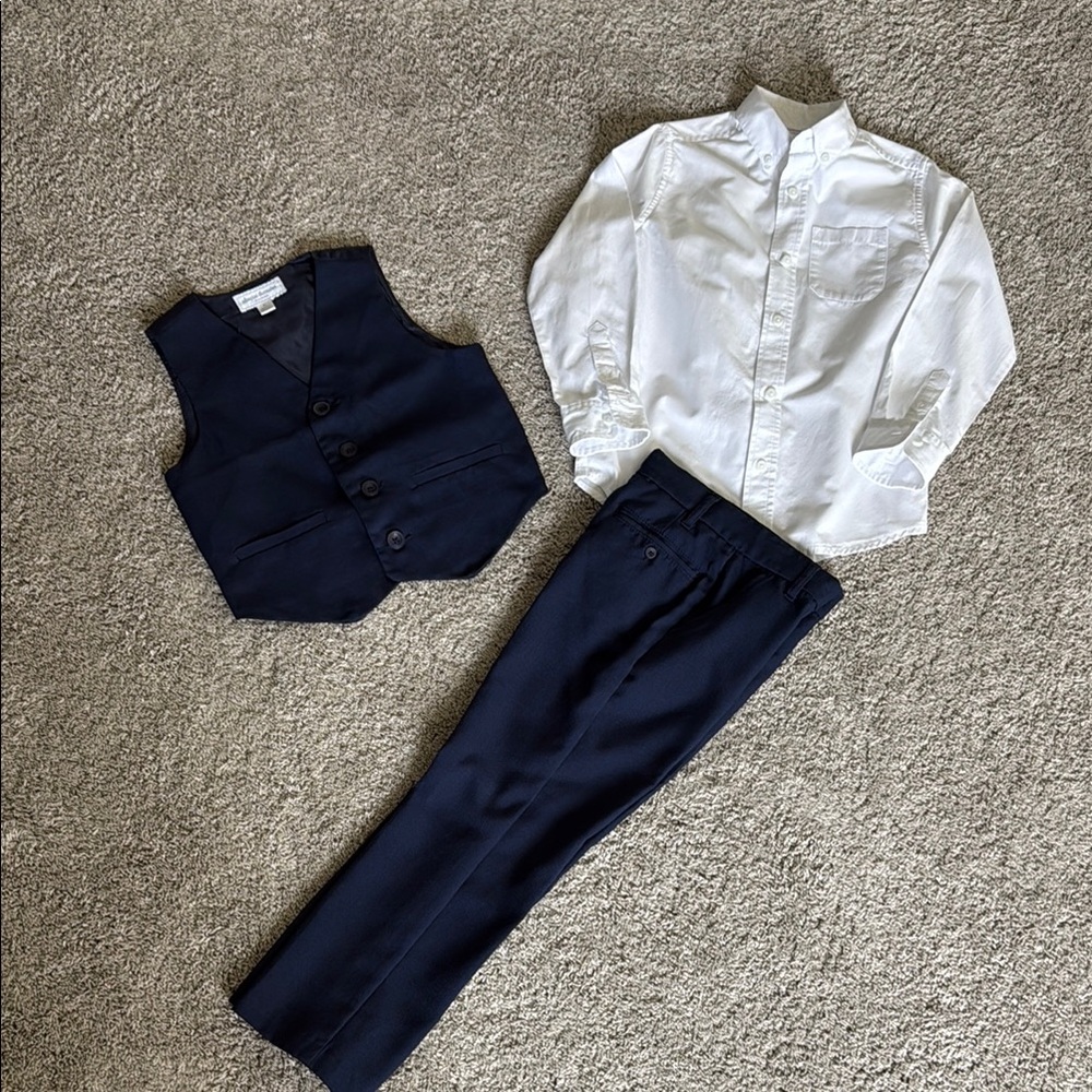 Gymboree special occasions vest, pants and shirt set